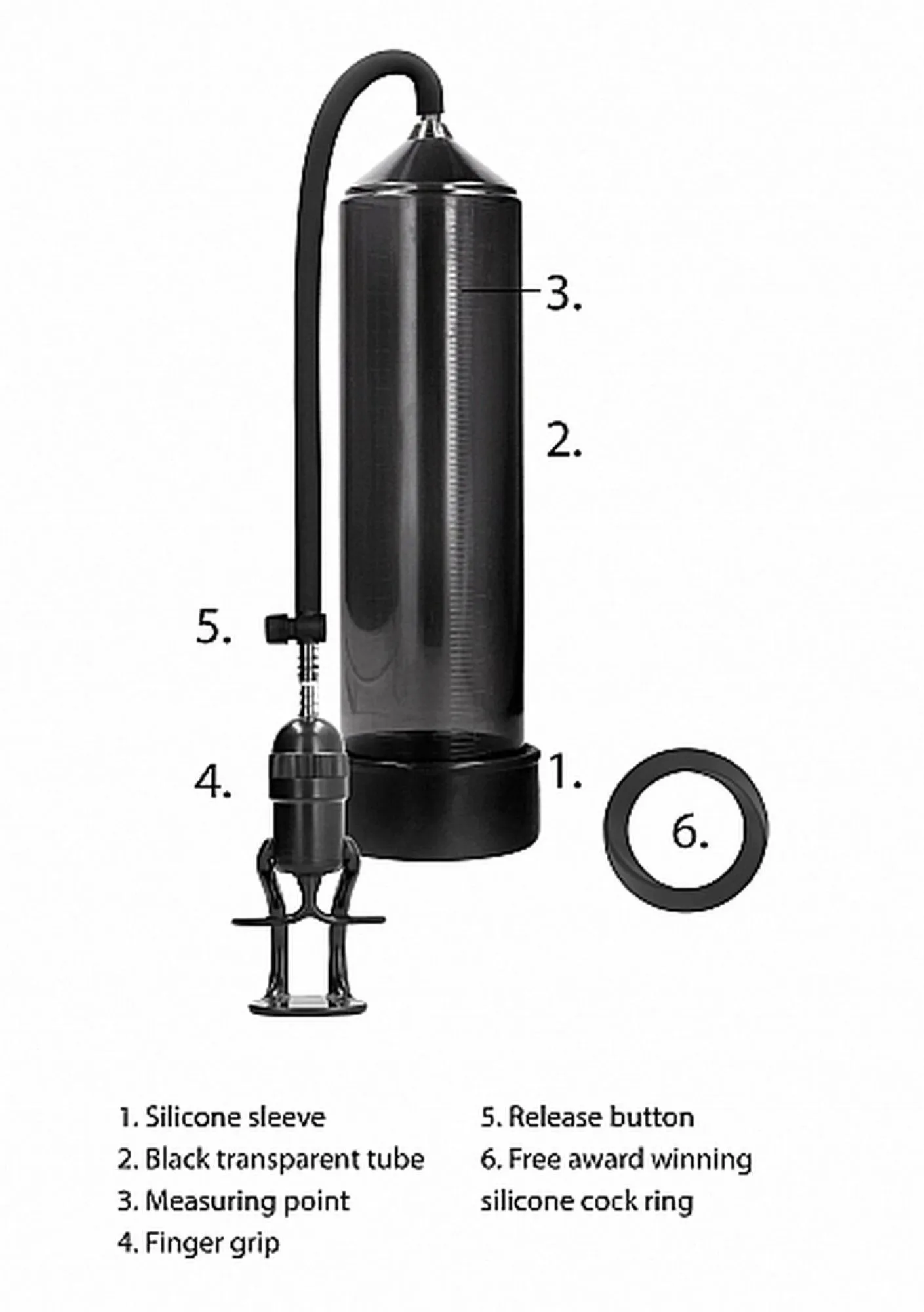Помпа для пениса Pumped Deluxe Beginner Pump, 23 см (черный)