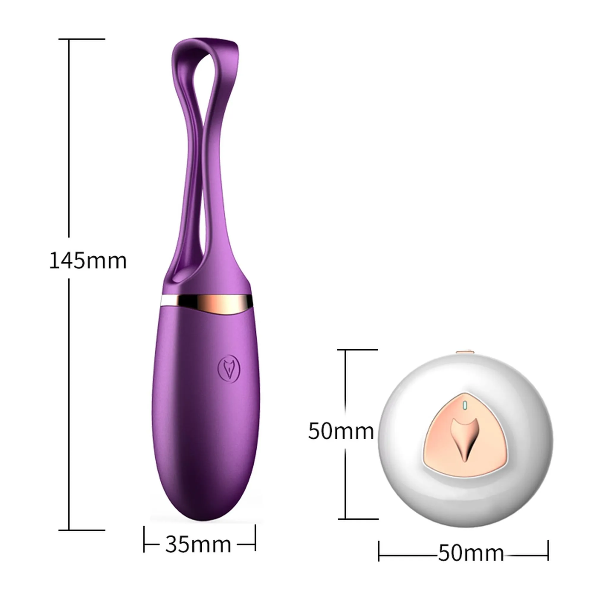 B - Series Fox Love Egg - Wibrujące jajko, Fioletowy, 14.5 cm