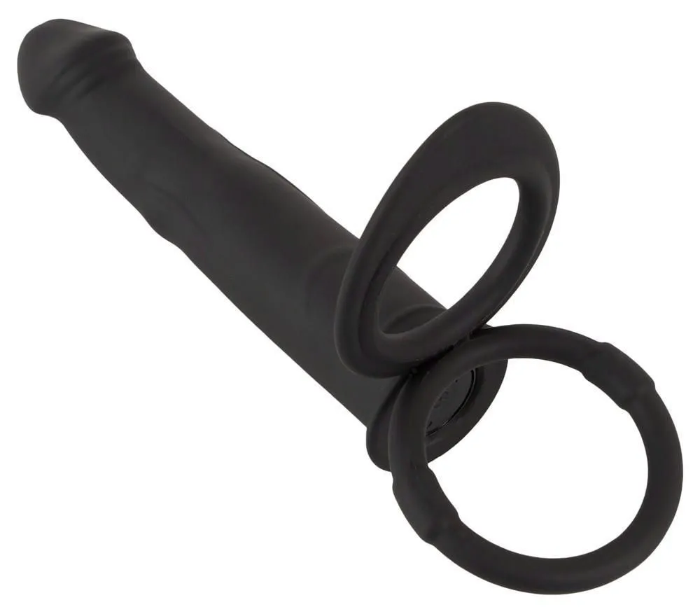 Насадка на пенис Black Velvets RC Double Fucker, 13.1 см (черный)