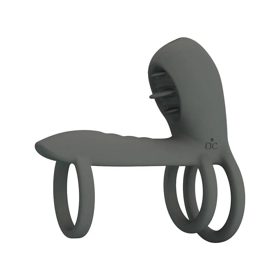 Pretty Love Master Ring - Nakładka na penisa, Szary, 9 cm