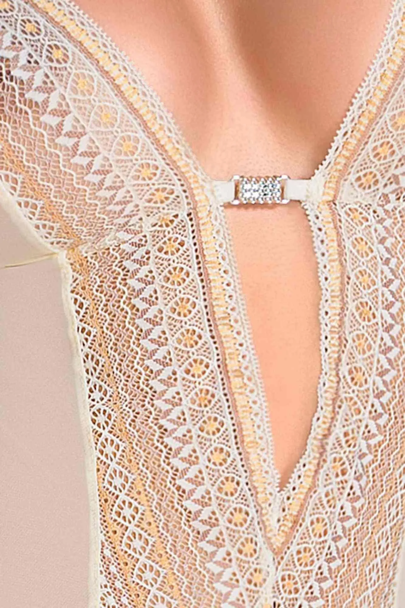 Корсет и стринги Casmir Clarisse, S/M (бежевый)