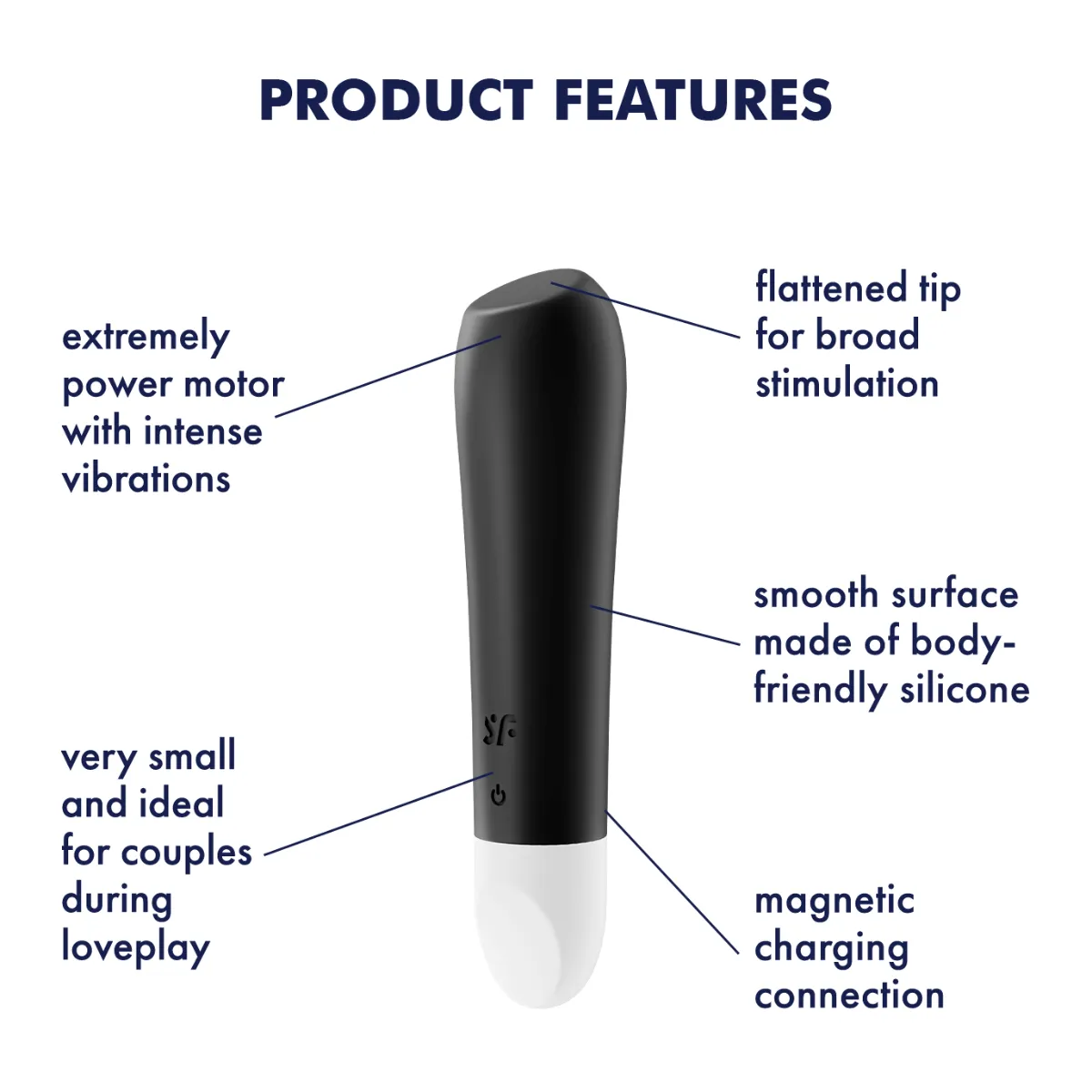 Satisfyer Ultra Power Bullet 2 - Wibrator, Czarny, 10, 5 cm