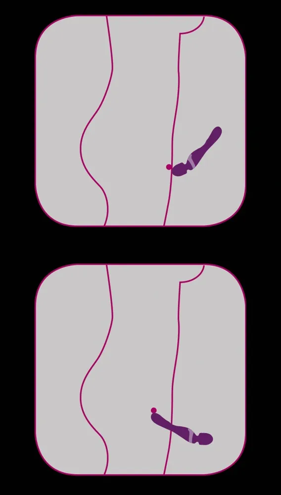 JAVIDA Double - Wibromasażer, Fioletowy, 21, 8 cm
