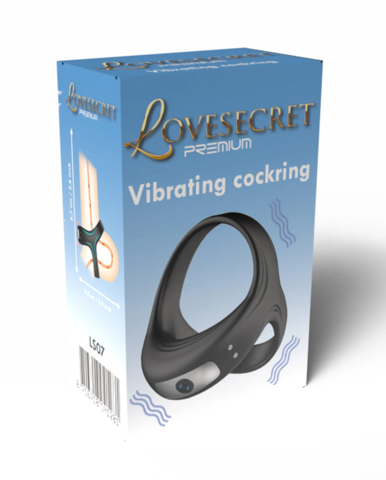 Эрекционное кольцо Lovesecret Premium, 6.7 см (черный)