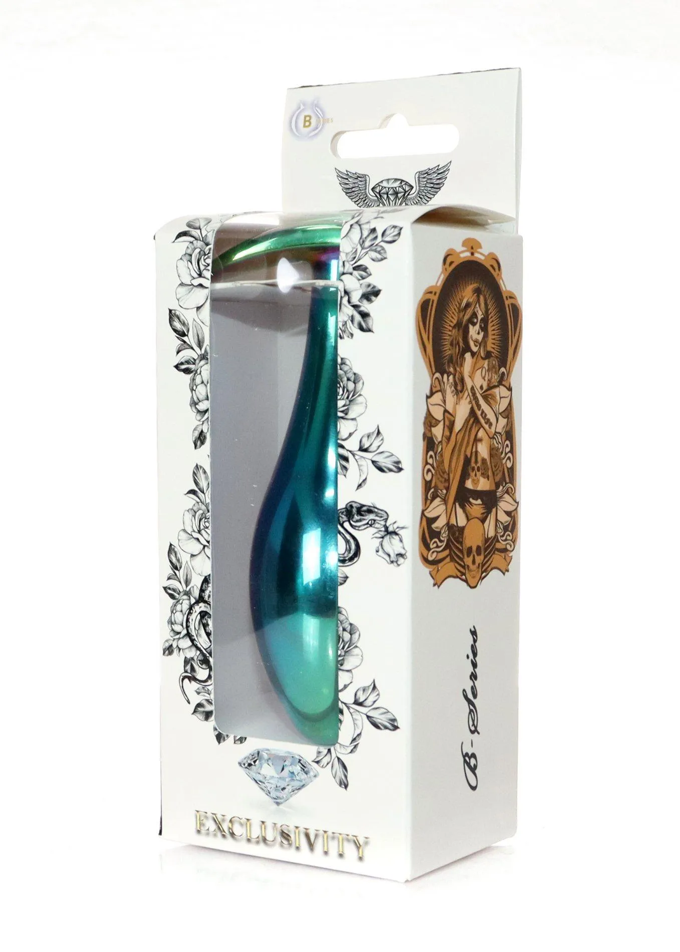 Анальна пробка Jewellery Multicolour Plug Clear L, 10.5 см (мульті)