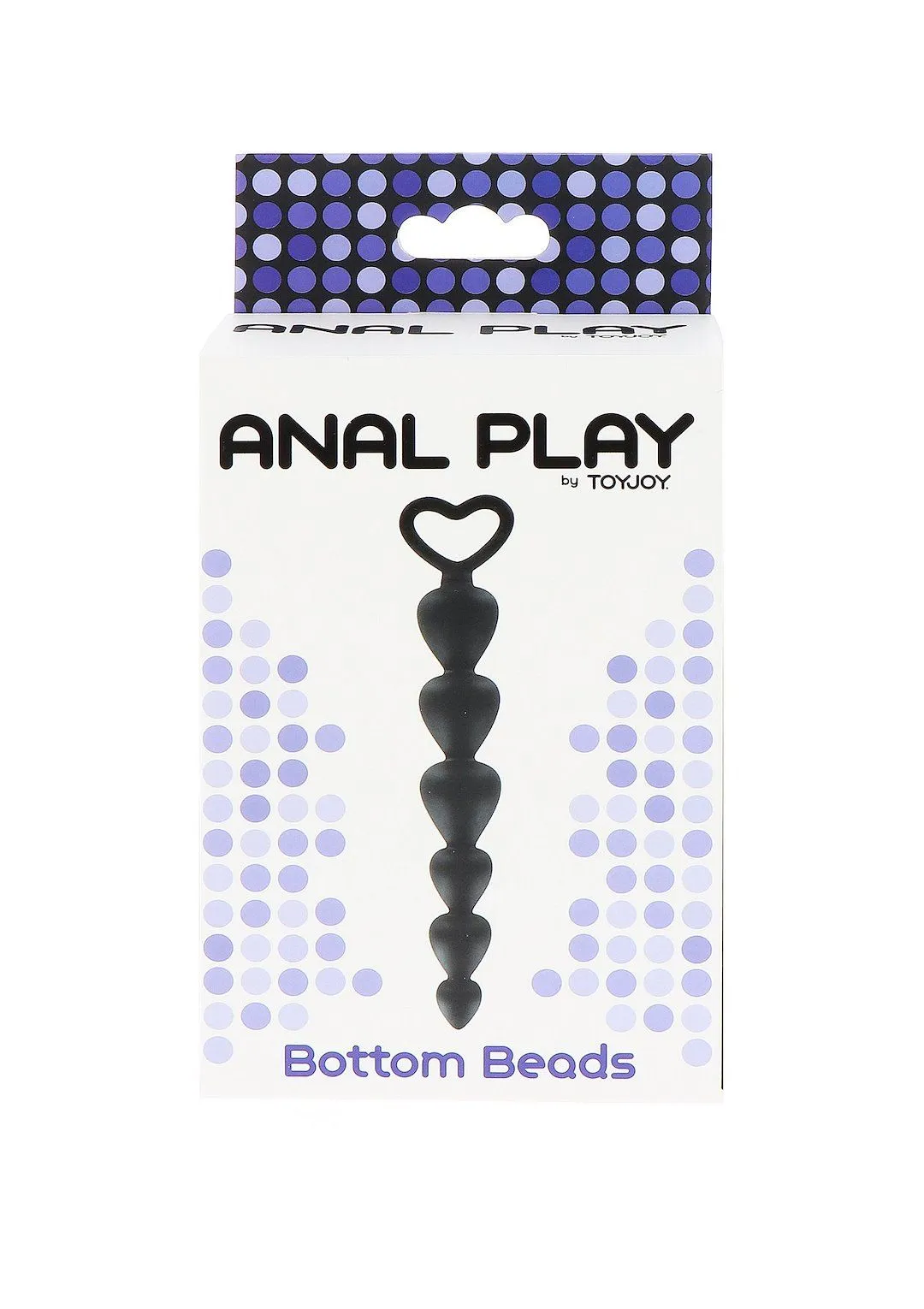 Scala Bottom Beads - Łańcuszek analny, Czarny, 17.5 cm