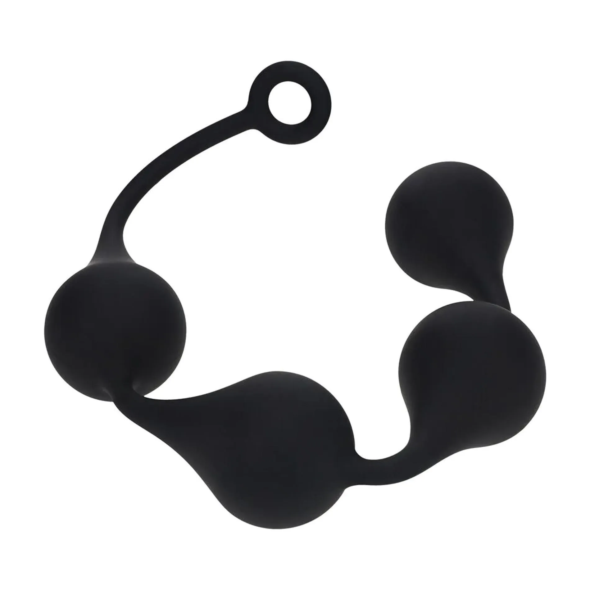 Shots Waterdrop Silicone Anal Balls - Kulki analne, Czarny, 56.5 cm