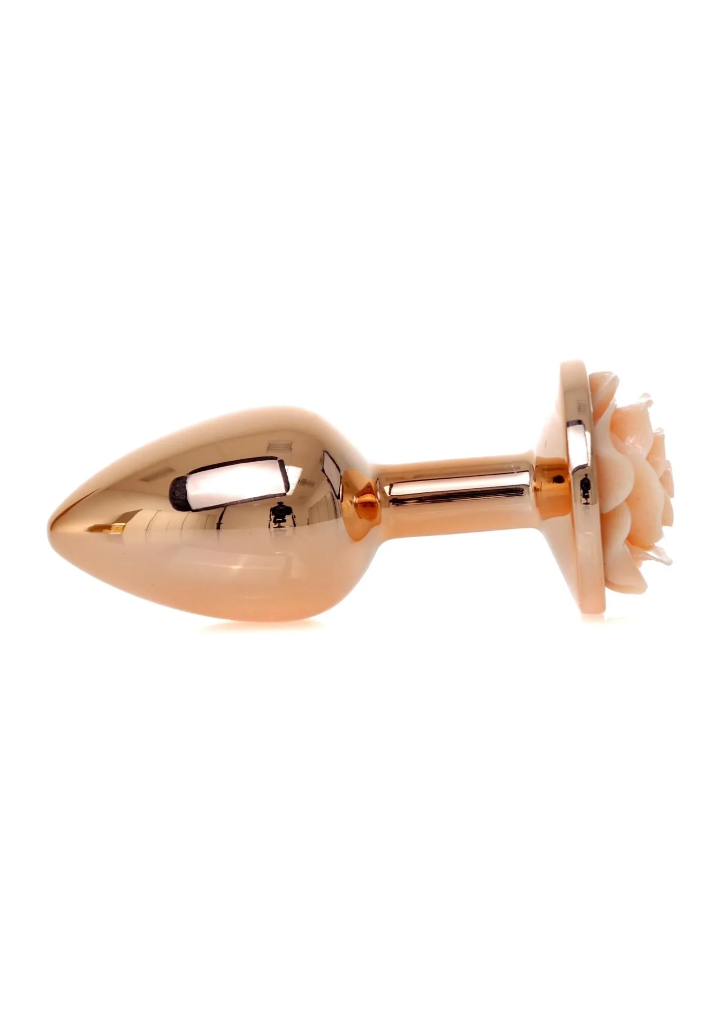 Анальна пробка B - Series HeavyFun Plug-Jewellery Red Gold, 7 см (персиковий)