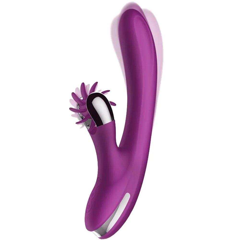 Вибратор-кролик Action No.One Vibrating Double Function 2.0, 24 см (фиолетовый)
