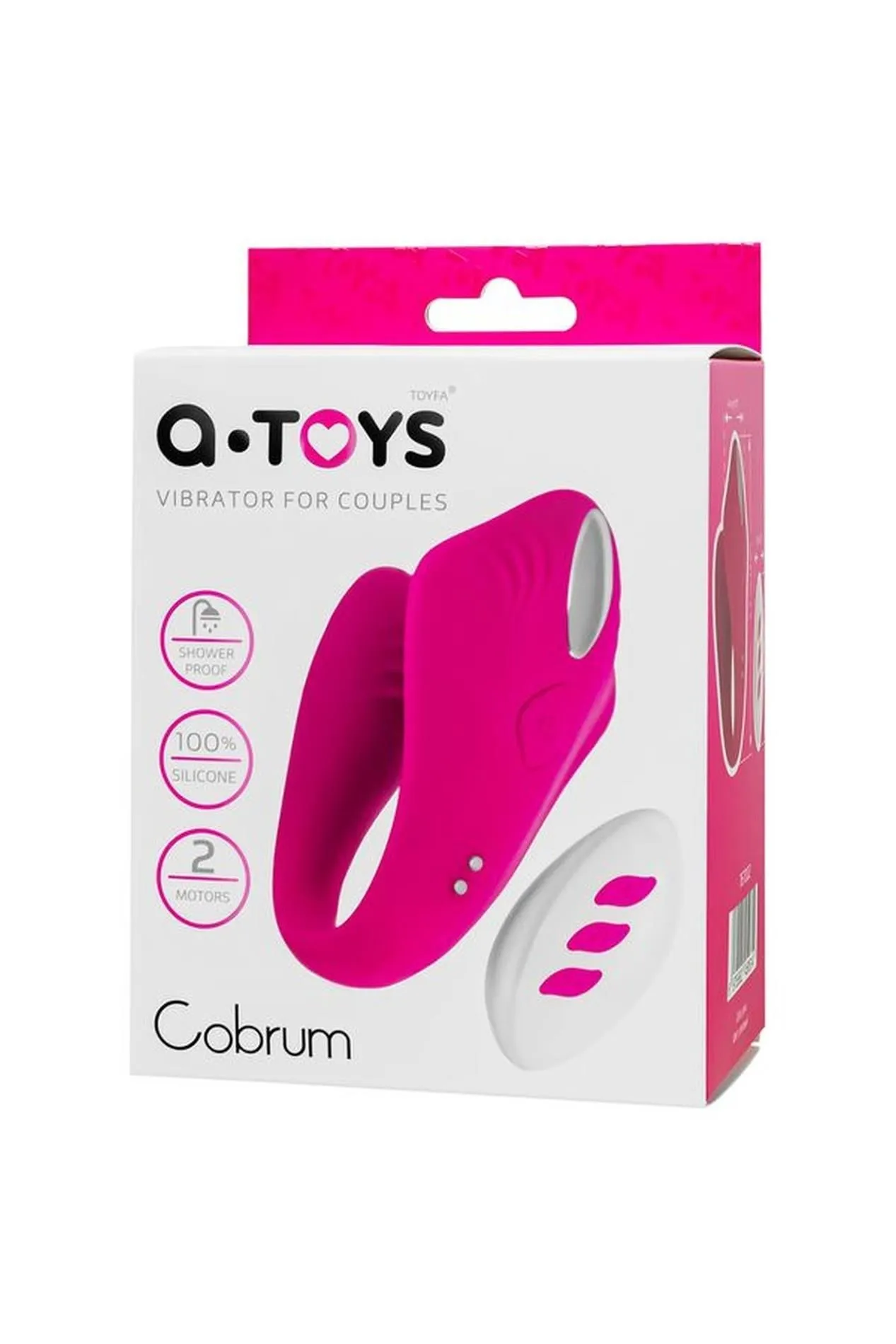 Toyfa Cobrum - Wibrator dla par, Różowy, 9.6 cm