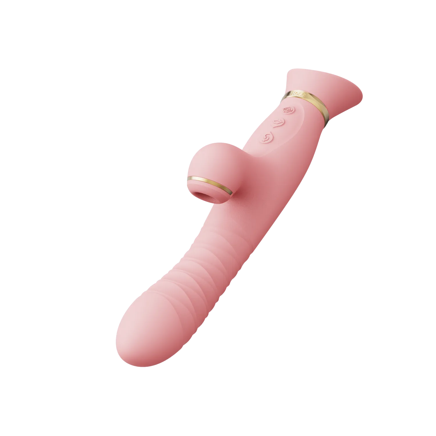 Zalo Rose Rabbit Thruster - Wibrator królik, Jasnoróżowy, 25 cm