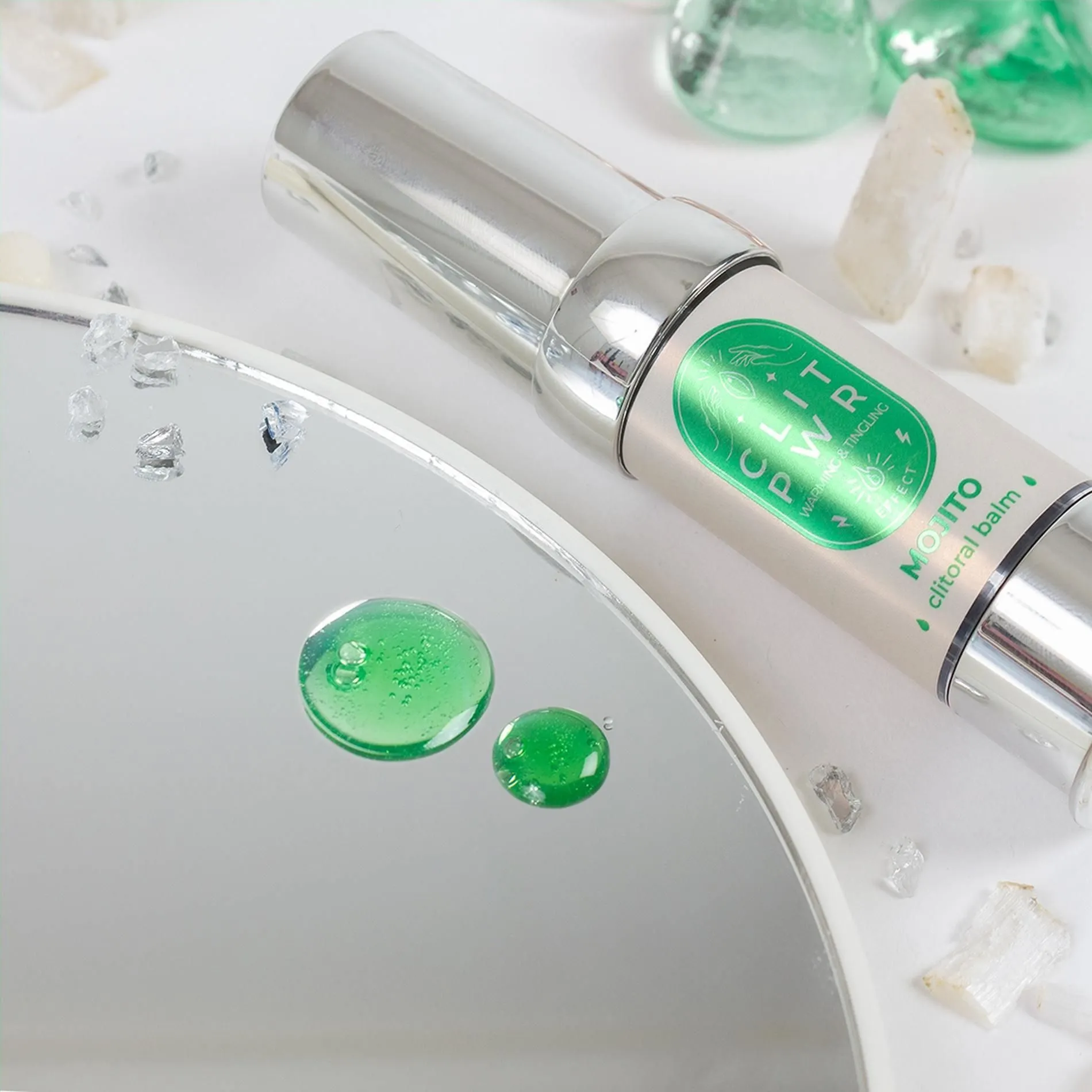 Secret Play Clit Pwr - Balsam do łechtaczki z wibracjami, Mojito, 15 ml