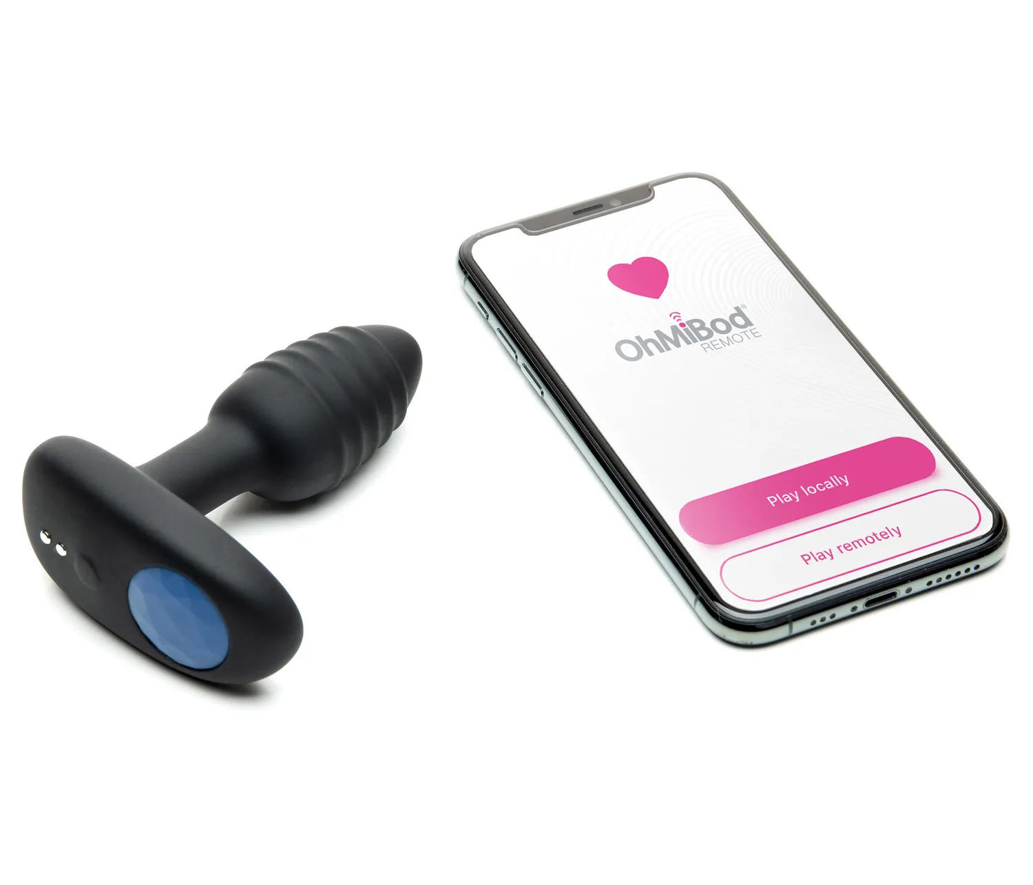 Анальная пробка Kiiroo OhMiBod Lumen, 10,1 см (черный)