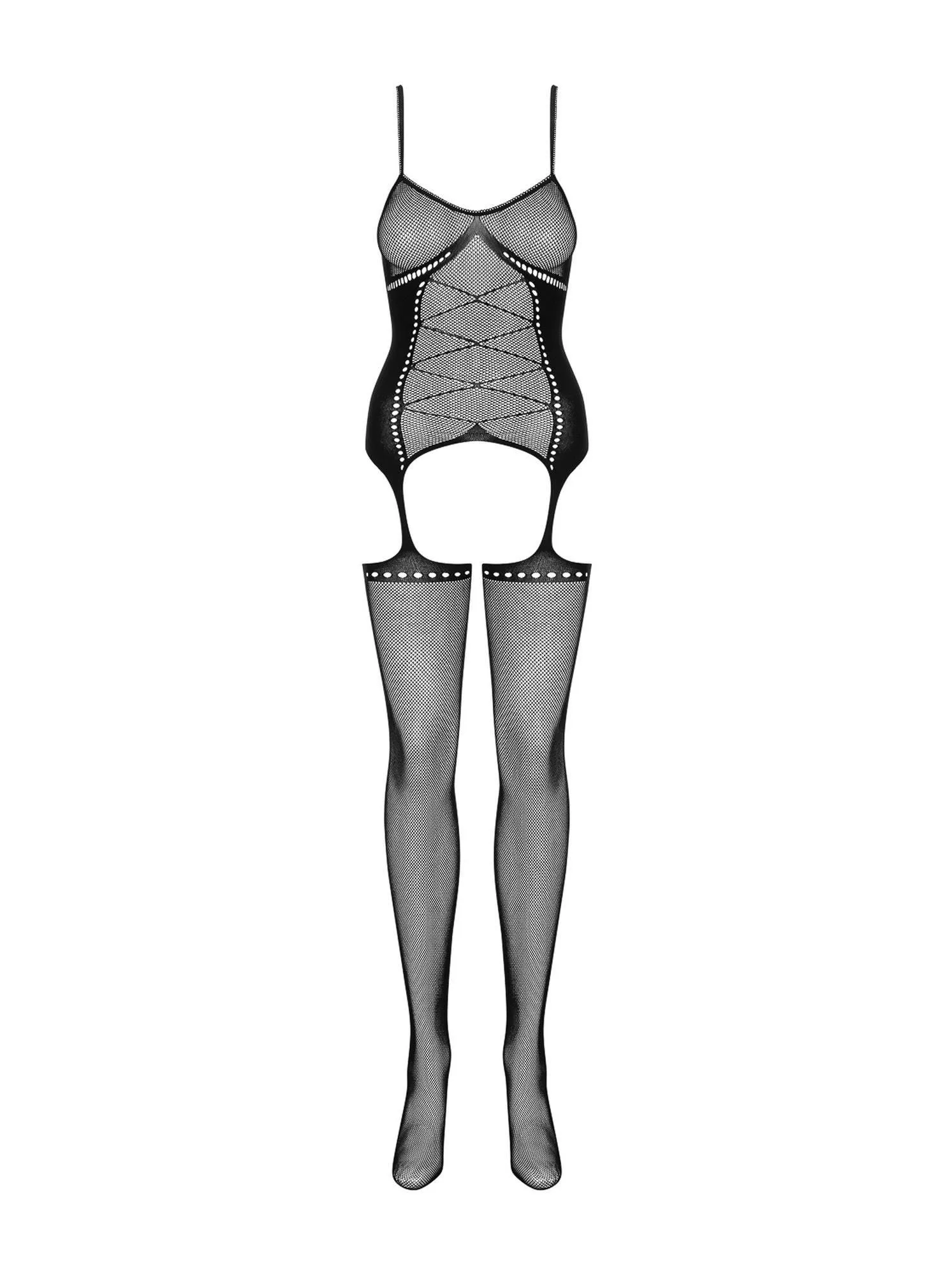Бодистокинг Obsessive G314, S-L (черный)