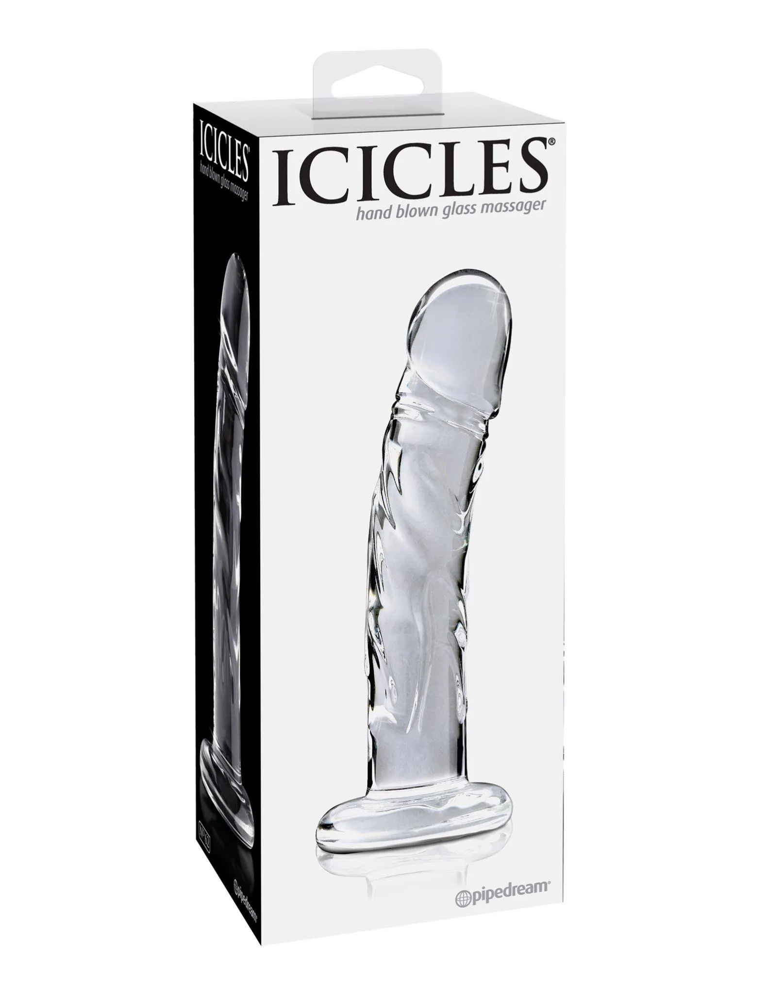 Pipedream Icicles No.62 - Szklane dildo, Przezroczysty, 16, 5 cm