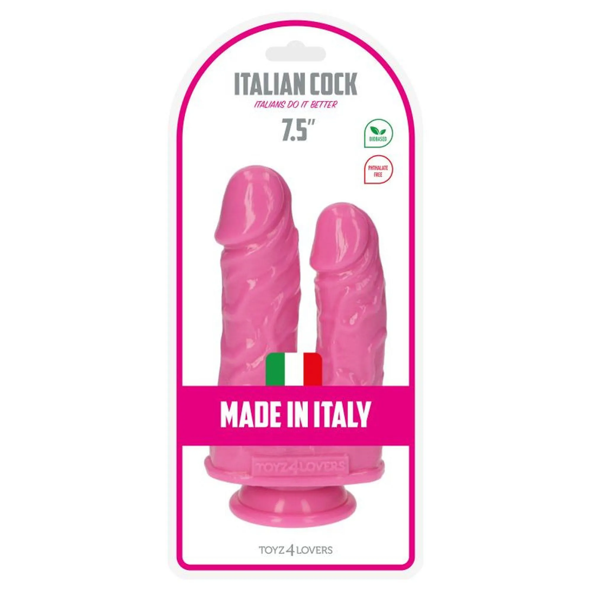 Toyz4lovers Romolo e Remo 7.5" - Dildo podwójne, Różowy, 18.5 cm