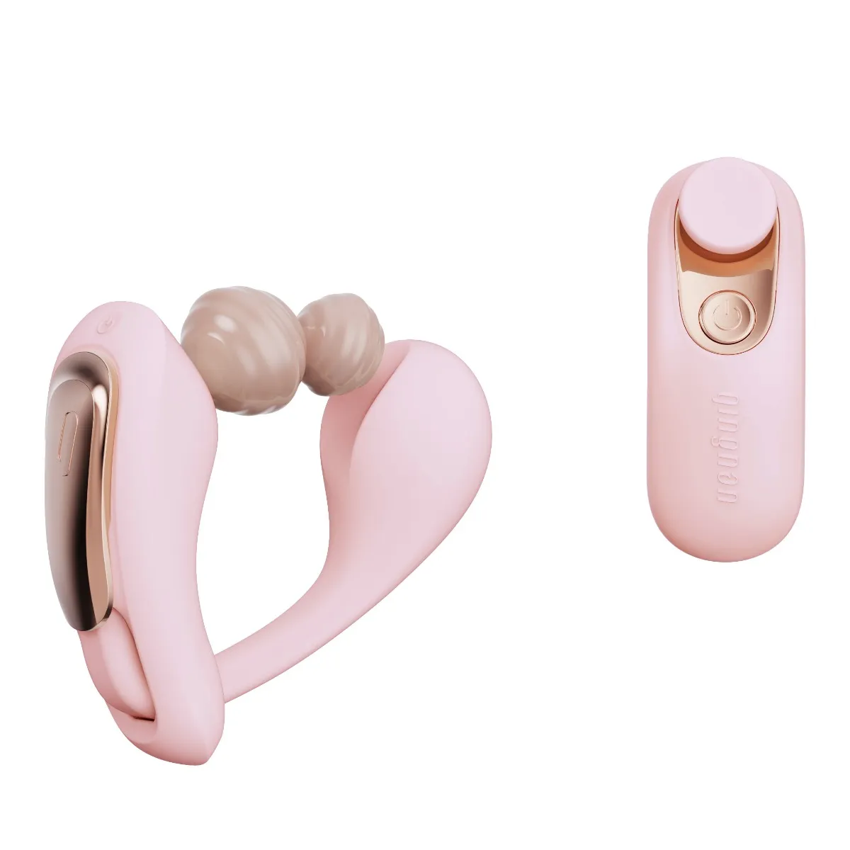 Qingnan No.6 Wireless Control Wearable Vibrator - Wibrator, Różowy, 8 cm