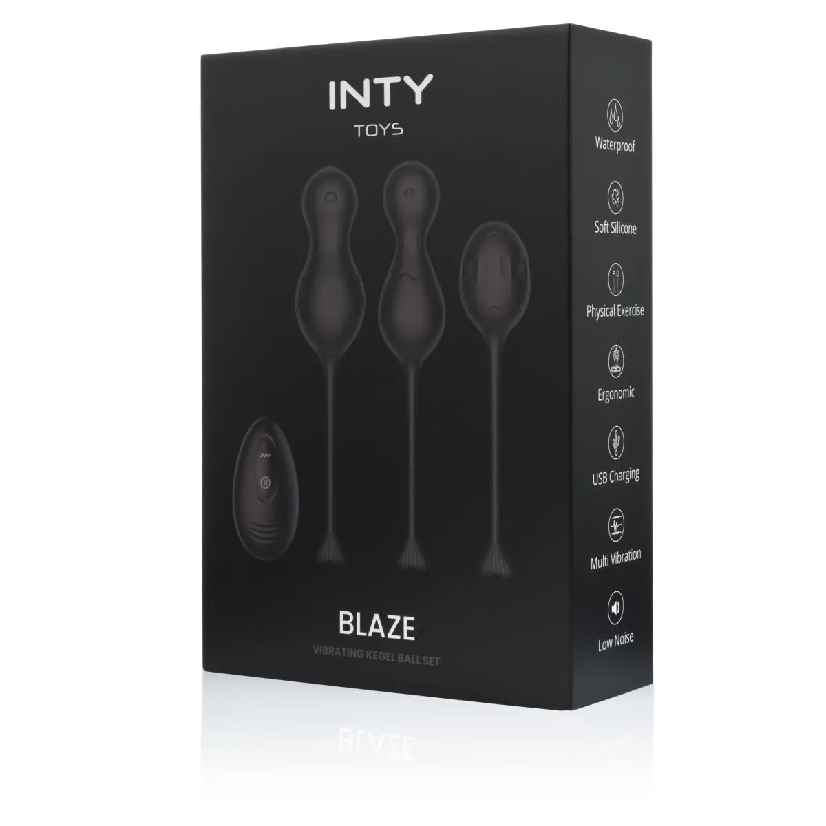 Набор вагинальных шариков INTY Toys Blaze, 3 шт (черный)