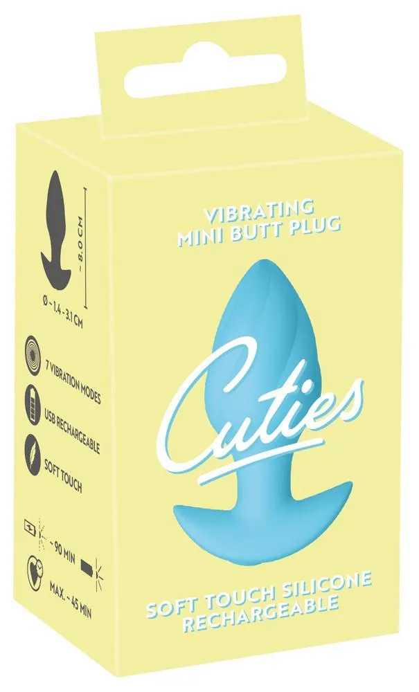 Анальна пробка Cuties Mini Butt Plug, 8 см (блакитний)