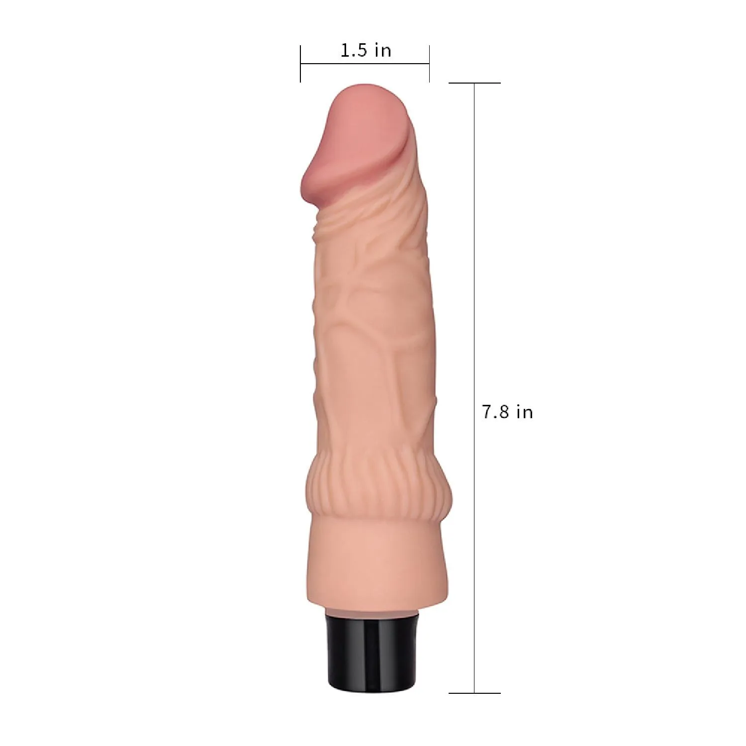Реалистичный вибратор LoveToy Real Softee, 19,3 см (телесный)