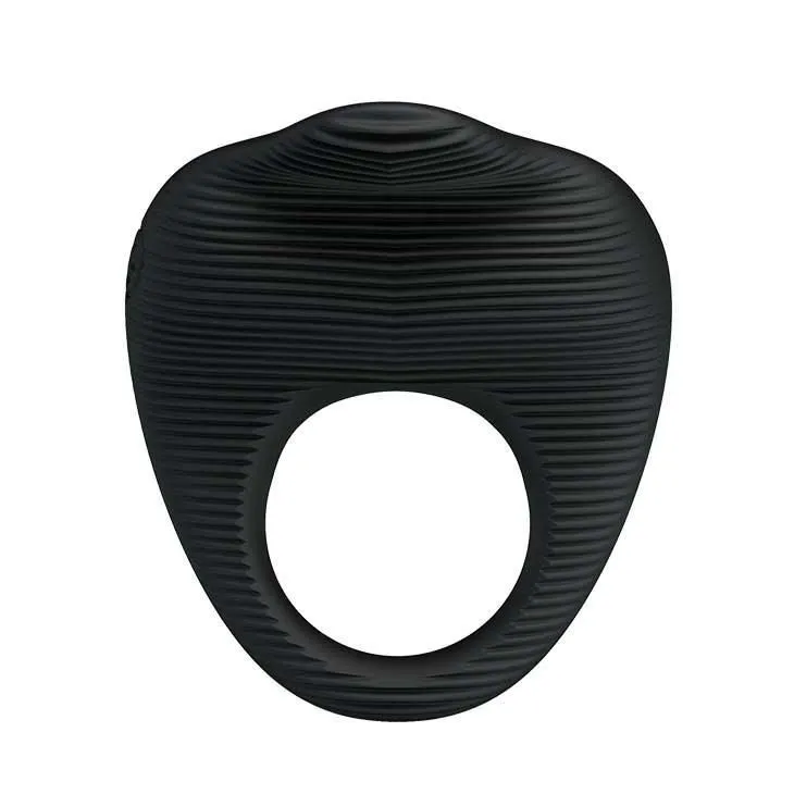 Ерекційне кільце Pretty Love Thimble Vibrating Cock Ring, 6 см (чорний)
