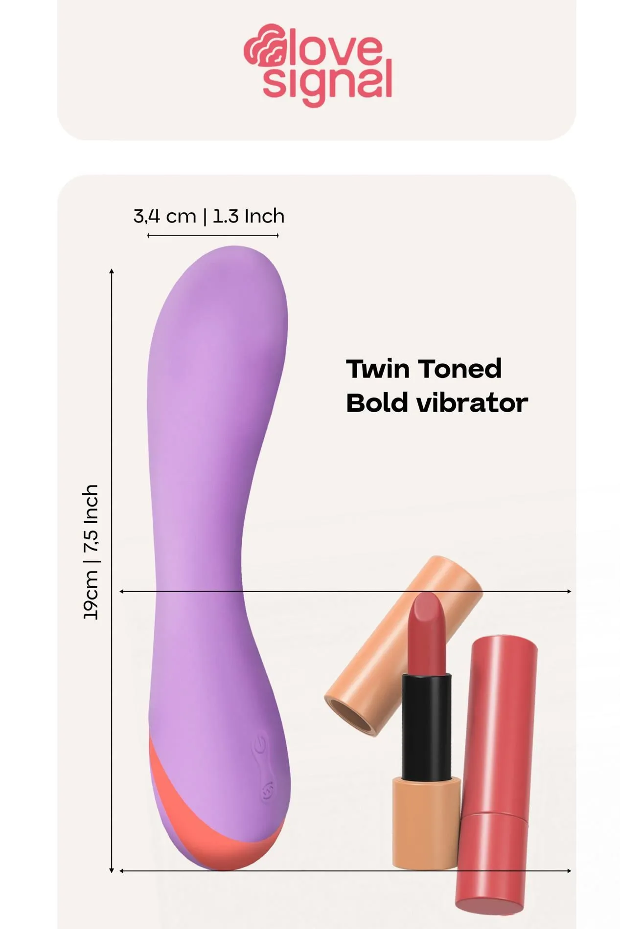 Вибратор Dream Toys Twin Toned, 19 см (фиолетовый)