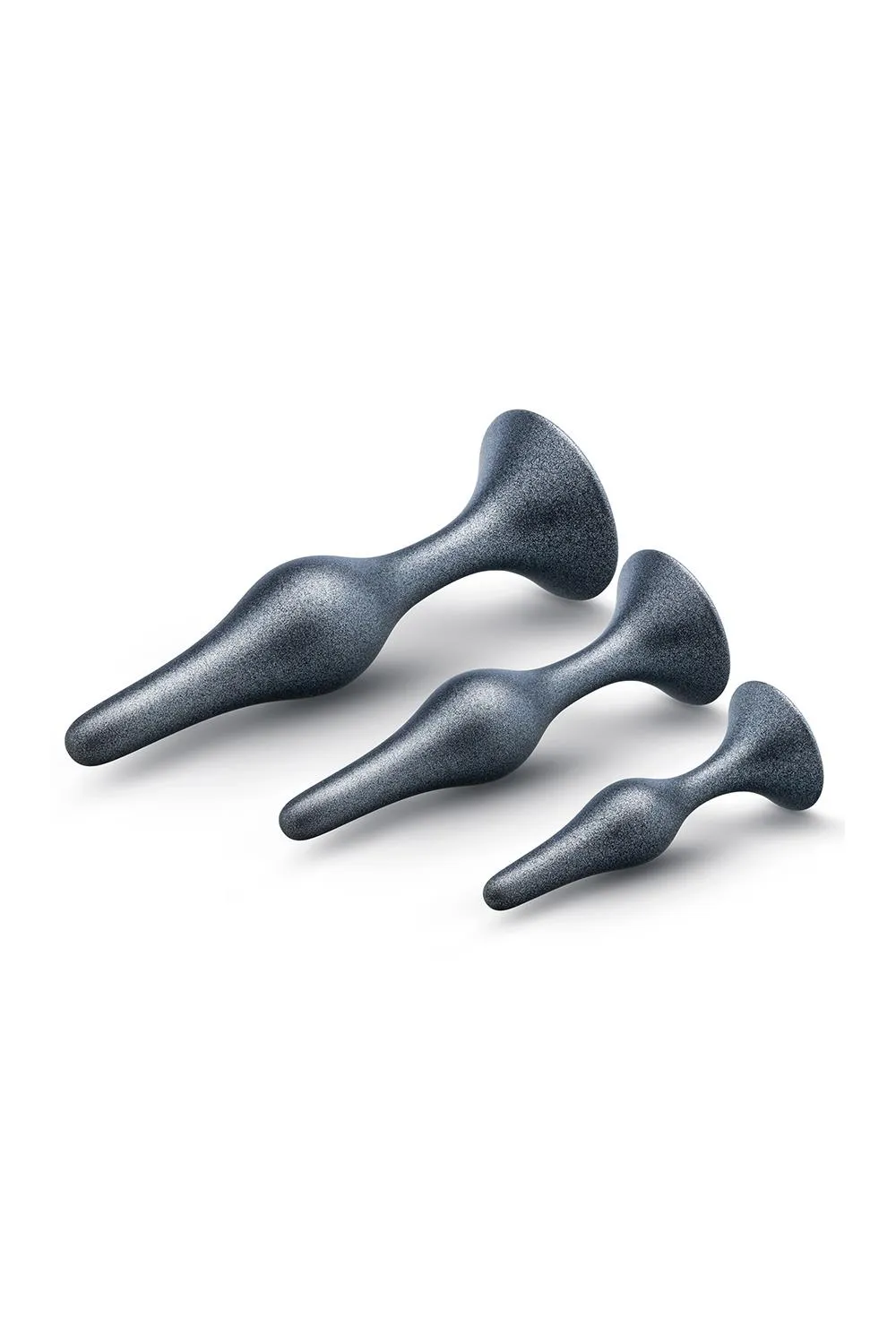 Набір анальних пробок Anal Adventures Matrix Genesis Plug Kit, 3 шт (сірий)