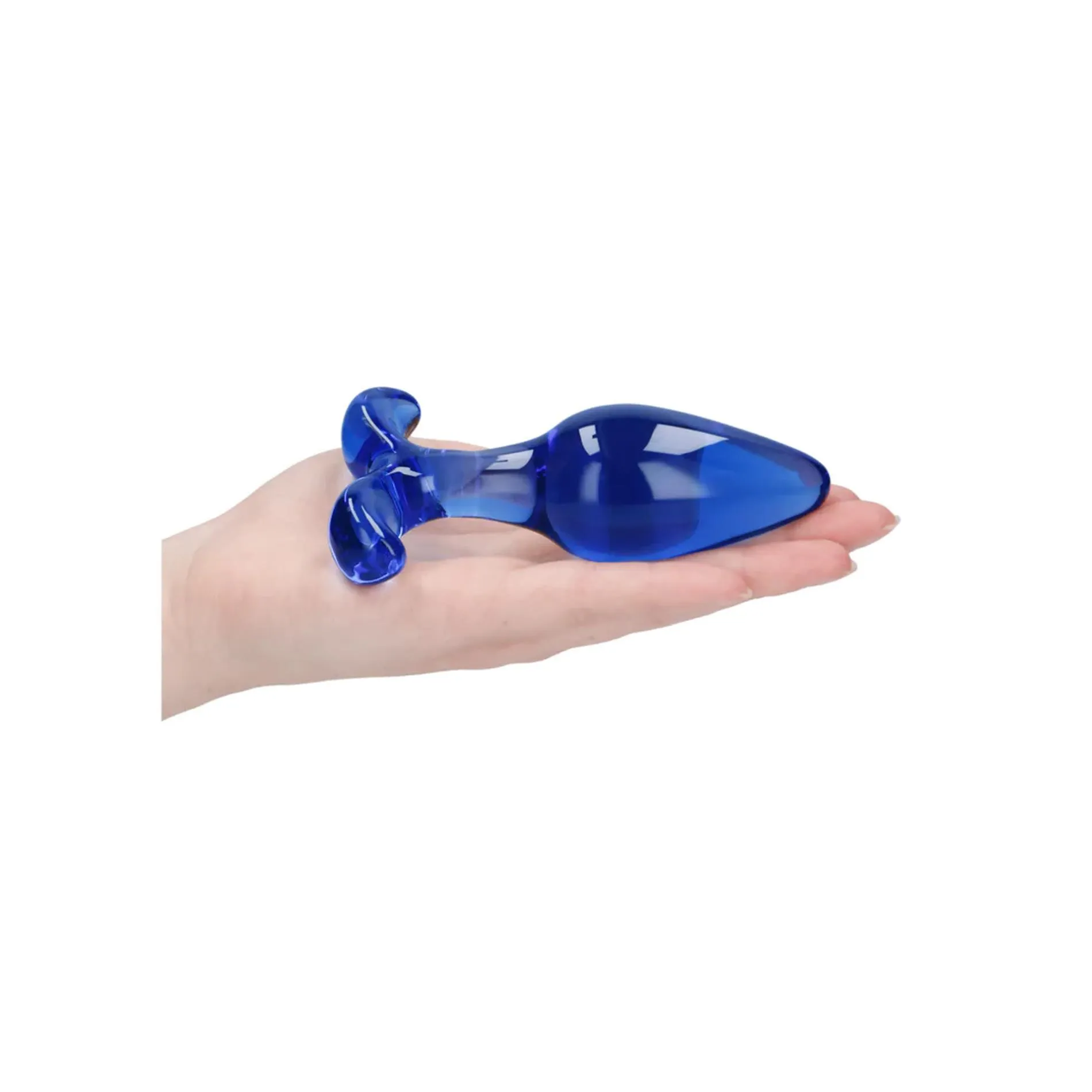 Анальная пробка Chrystalino Expert Glass Butt Plug, 11.5 см (синий)