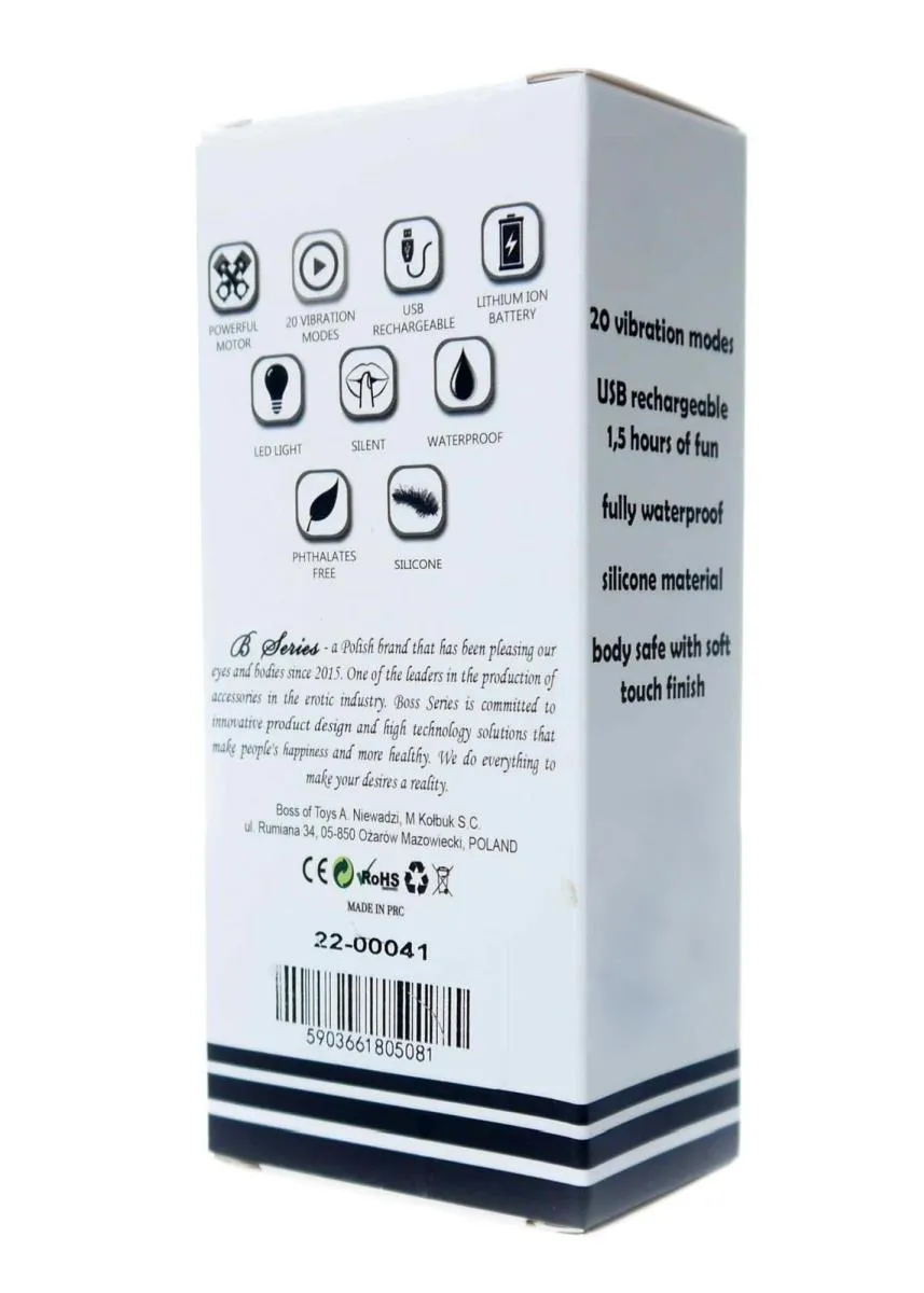 Boss Series Rechargeable Mini Massager - Wibromasażer, Fioletowy, 11 cm