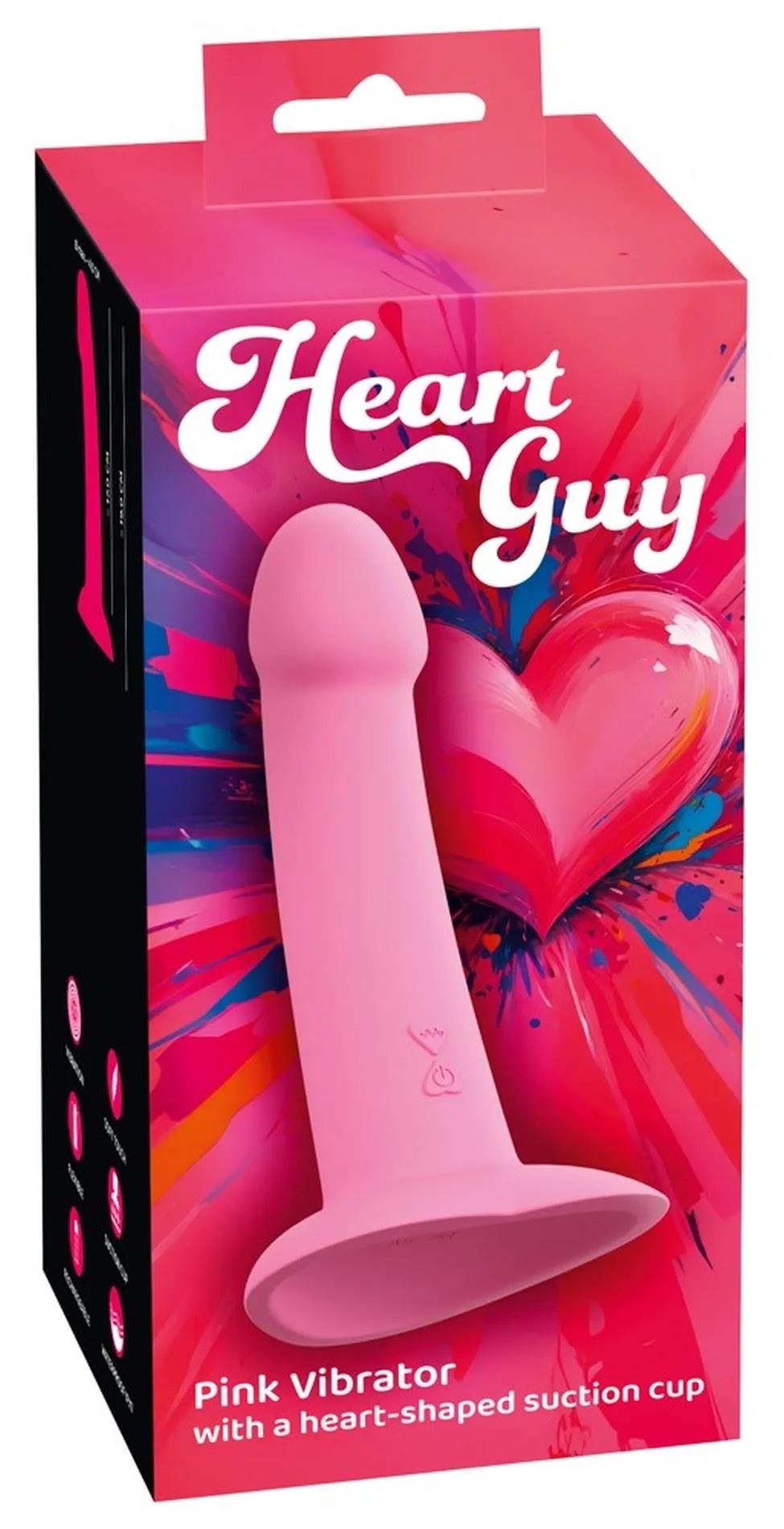 You2Toys Heart Guy - Wibrator, Różowy, 19 cm