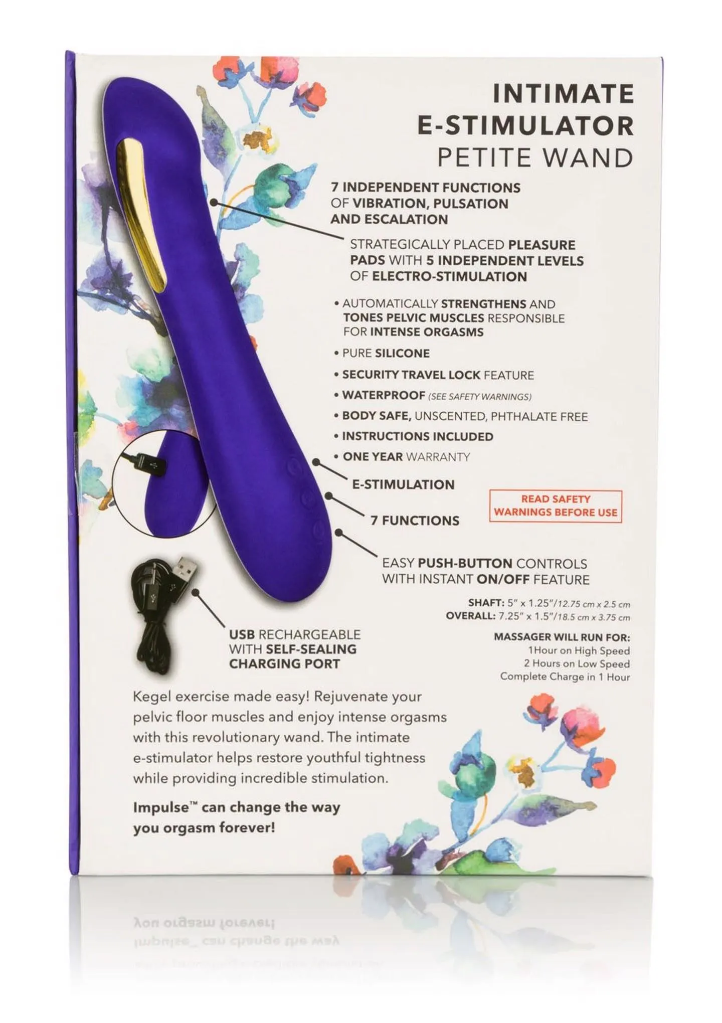 Мини-вибратор Calexotics Estim Petite Wand, 18.5 см (синий)