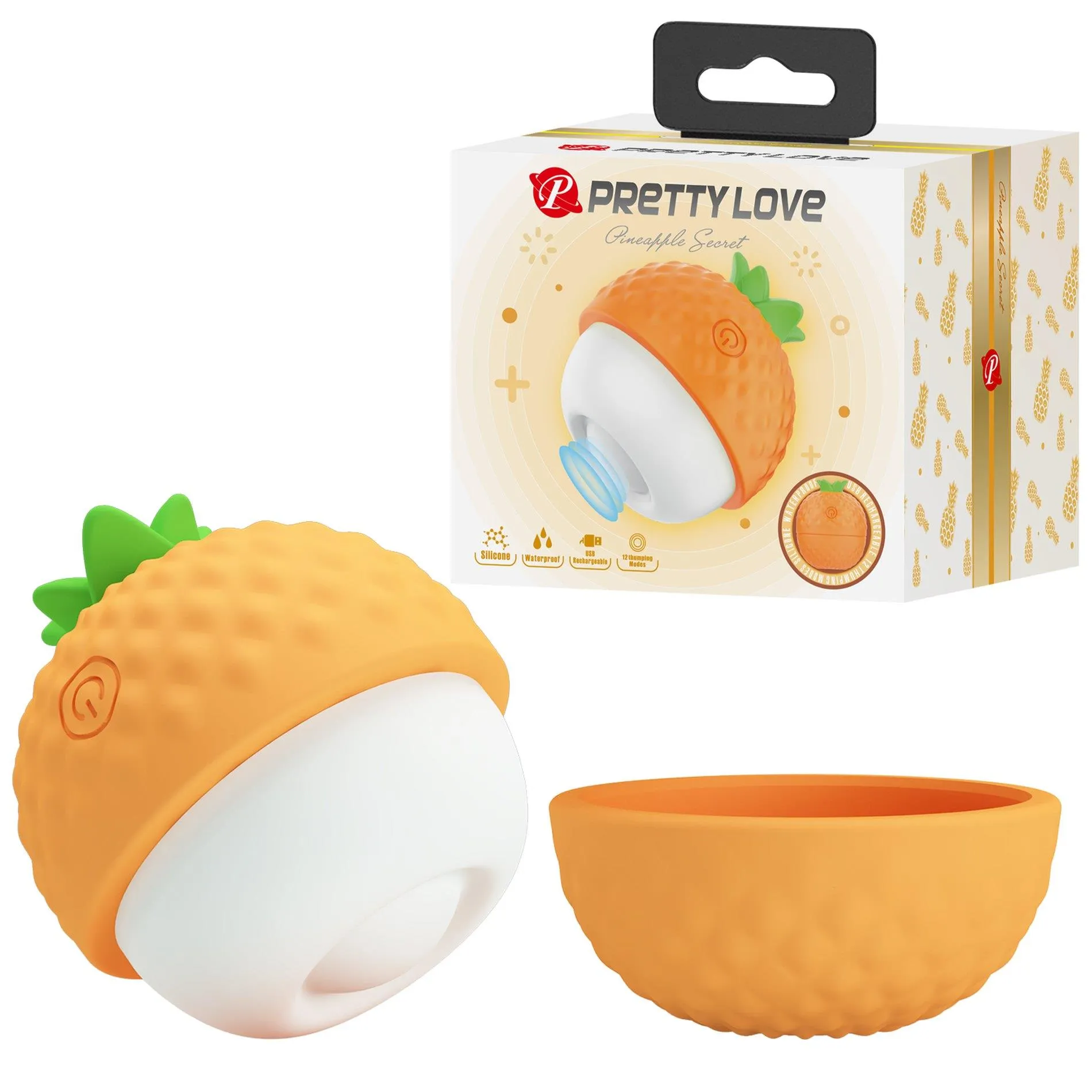 Стимулятор для клитора Pretty Love Pineapple Secret (оранжевый)