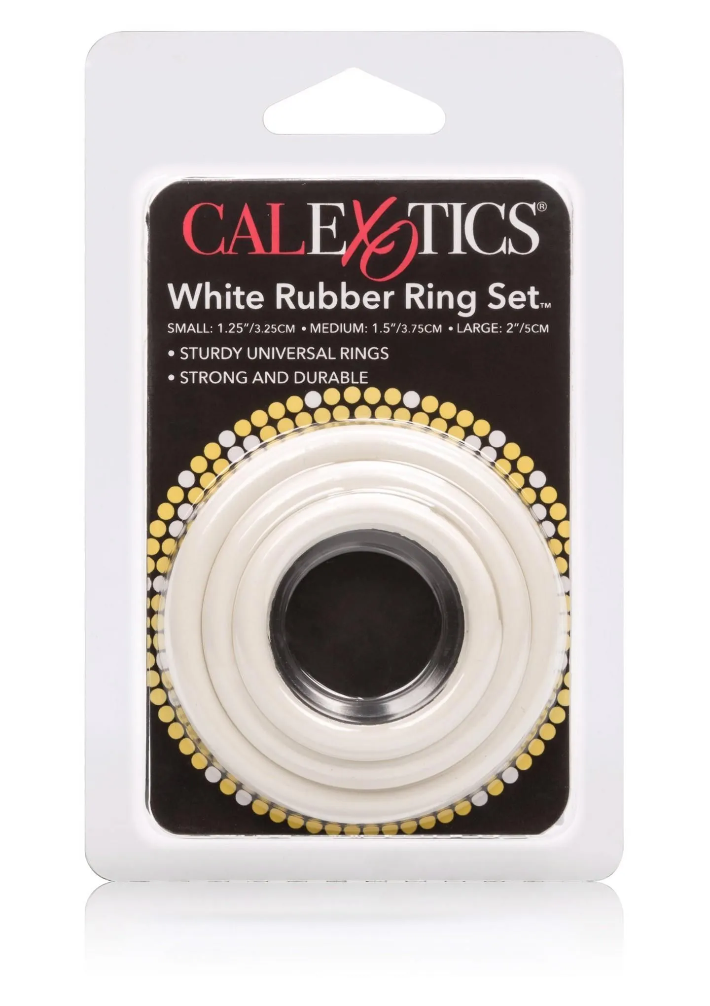 Набір ерекційних кілець Calexotics Rubber Ring Set, 3 шт (білий)