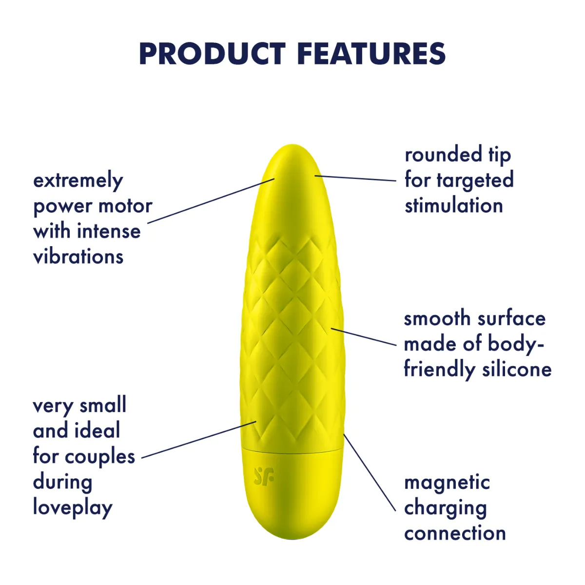 Satisfyer Ultra Power Bullet 5 - Wibrator łechtaczkowy, Żółty, 10 cm