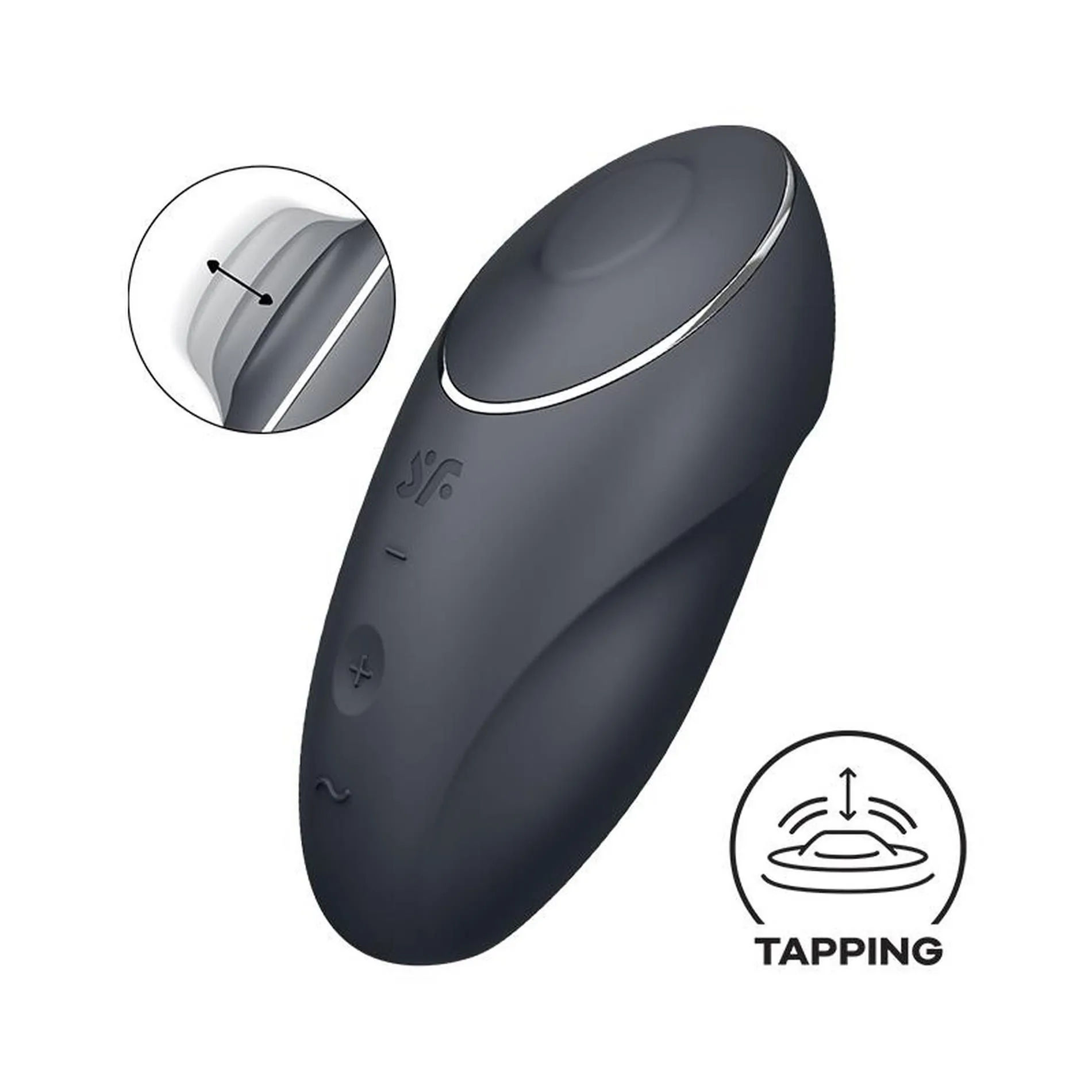 Вібратор для клітора Satisfyer Tap & Climax 1, 11 см (чорний)