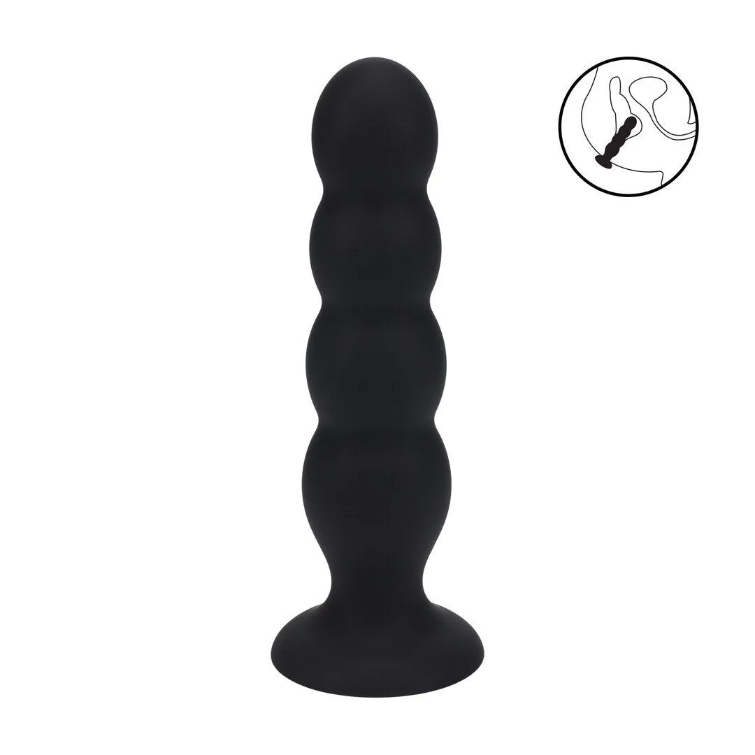 Анальная пробка Levelz Quad Rattle Liquid, 16.5 см (черный)