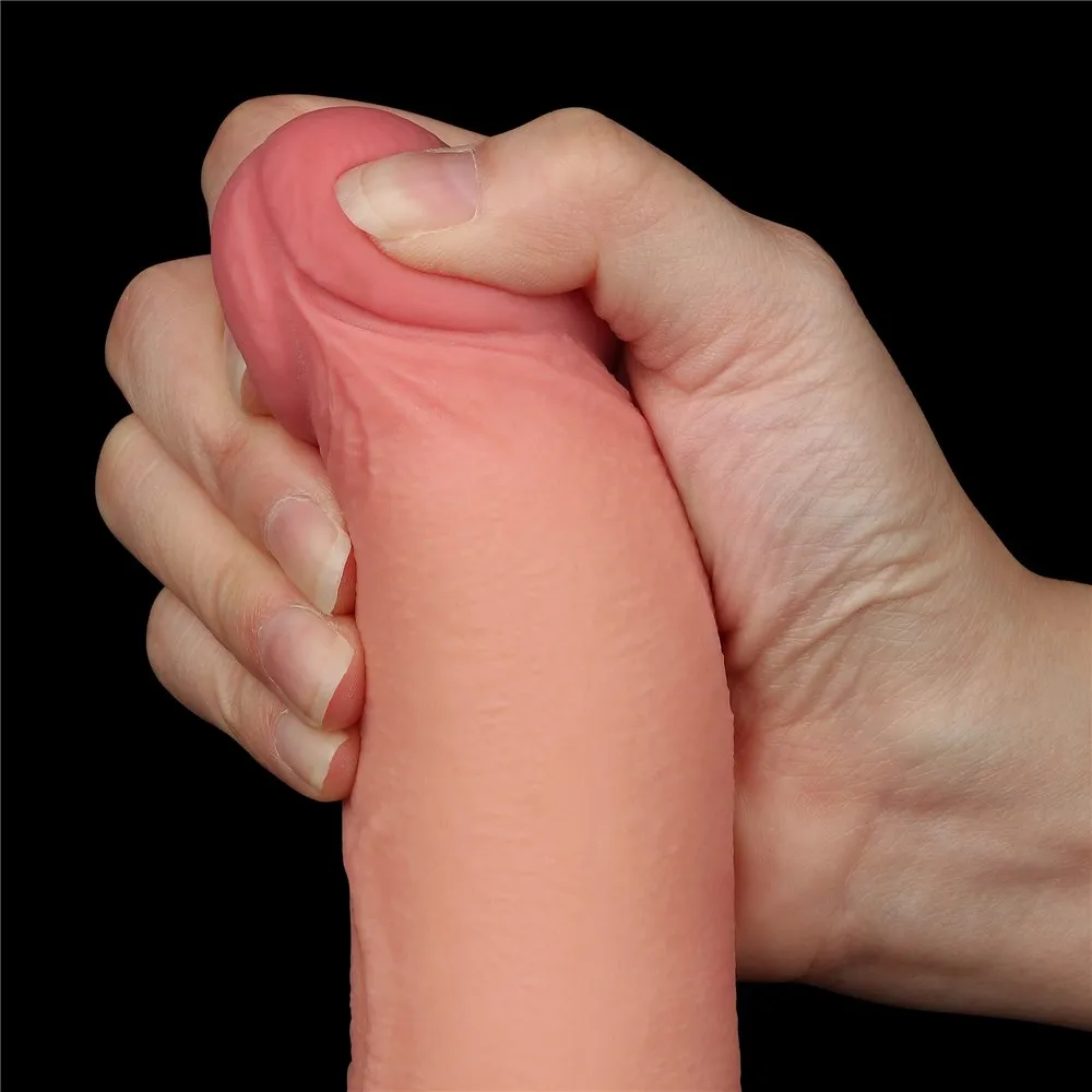 Фаллоимитатор Sliding-Skin Dual Layer Dong 8.5'', 22 см (телесный)