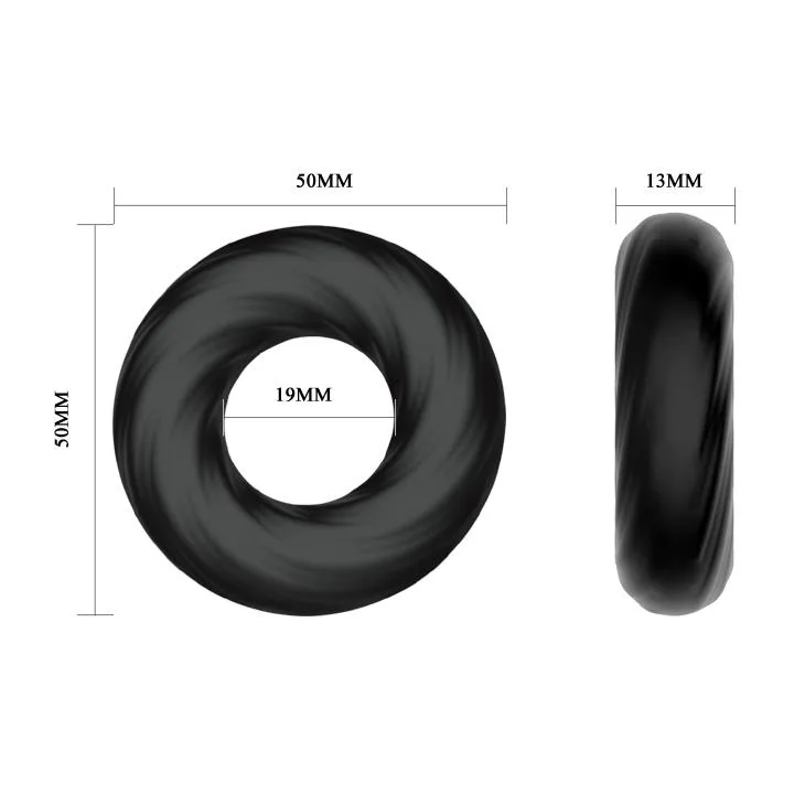 Эрекционное кольцо Crazy Bull Super Soft Silicone, 5 см (черный)