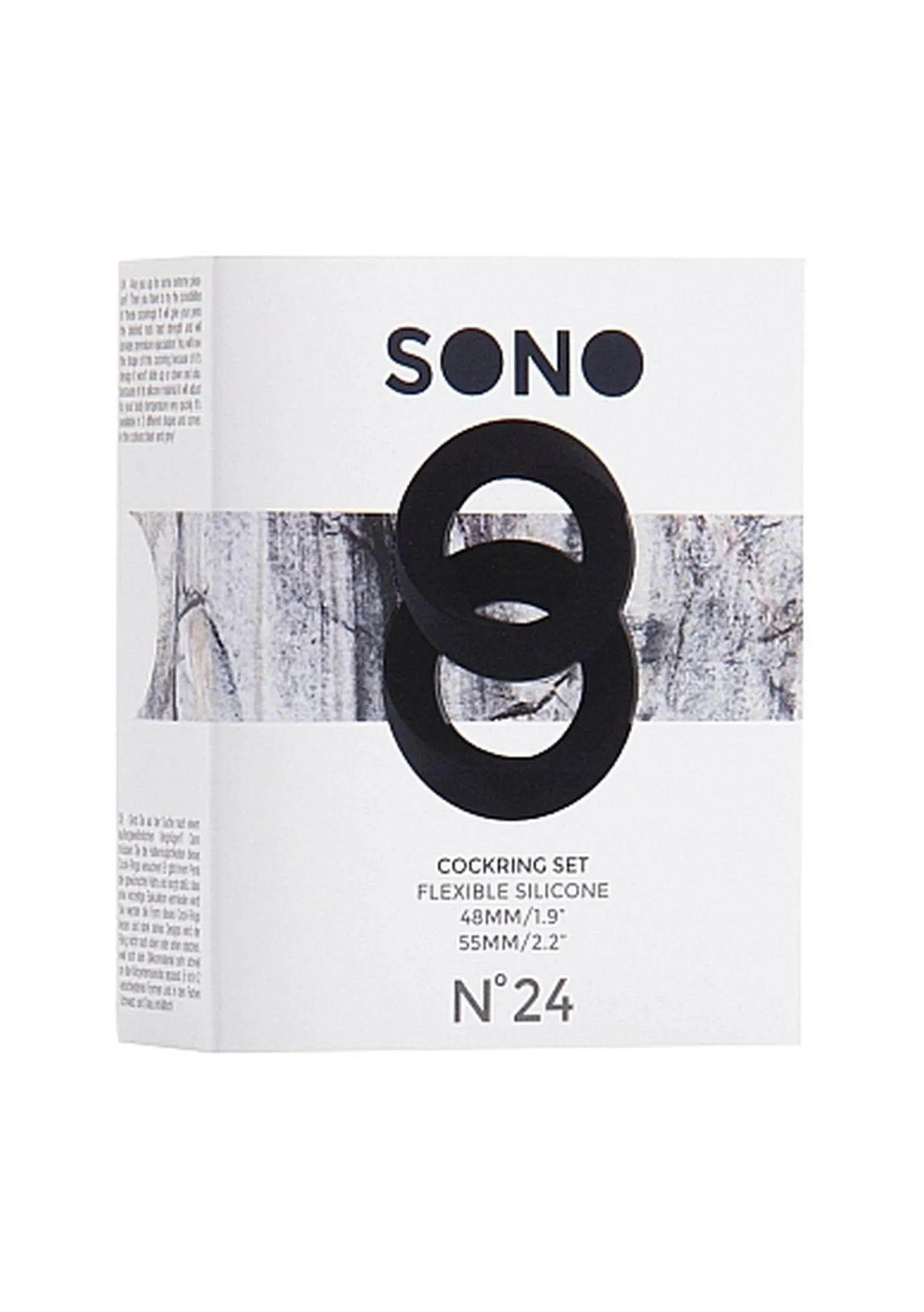 Набор эрекционных колец Sono No.24, 2 шт (черный)