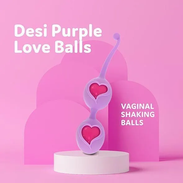 Вагінальні кульки FeelzToys Desi Love Balls, 16 см (фіолетовий)