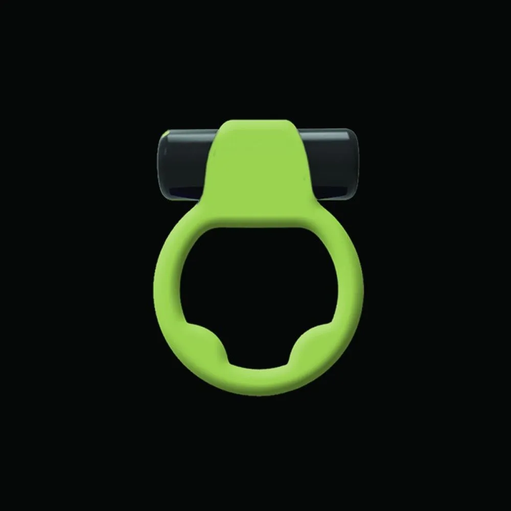 CLARA MORGANE PRO Super Vibra Ring Phosphorescent - Pierścień erekcyjny, Zielony, 4.5 cm