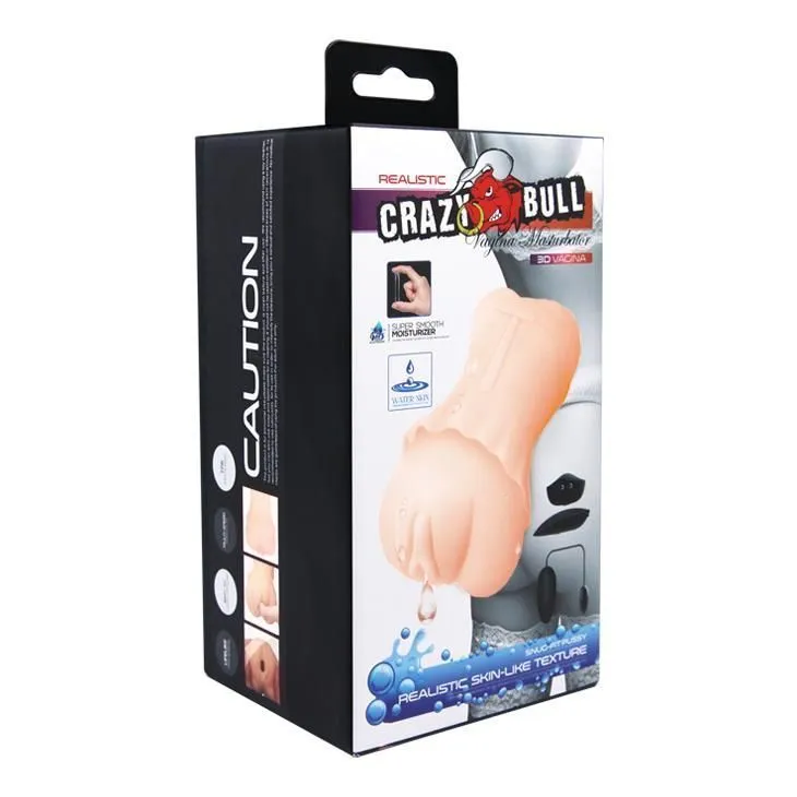Crazy Bull Vagina Masturbator Flesh Vibrating II - Masturbator, W kolorze cielistym, 14.5 cm