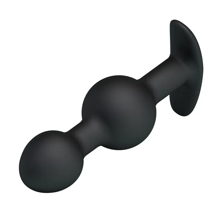 Анальна пробка Pretty Love silicone Anal balls, 10,4 см (черный)