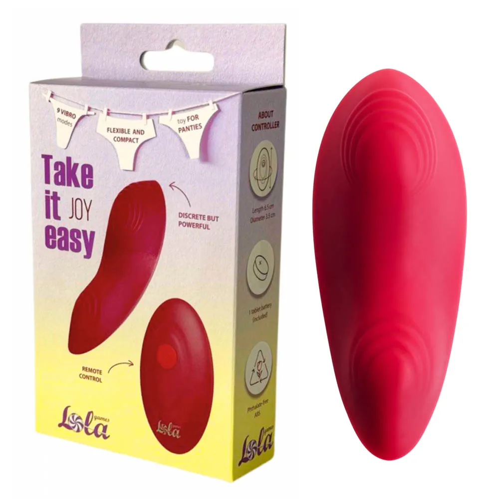 Вібратор у трусики Lola Games Take it Easy Joy, 8 см (червоний)