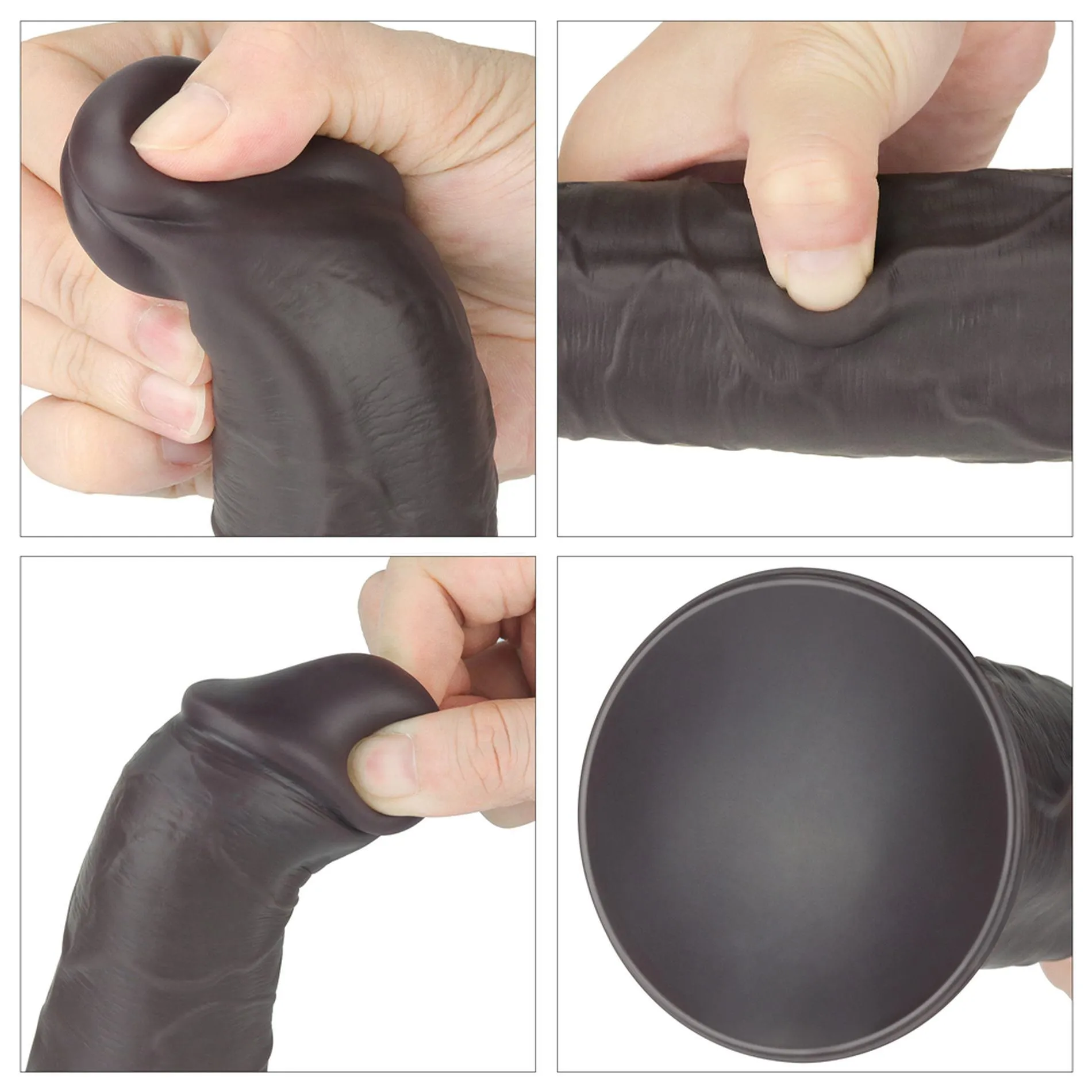 Вібратор Lovetoy Dual-Layered Silicone Nature Cock 8.0'', 20.5 см (чорний)