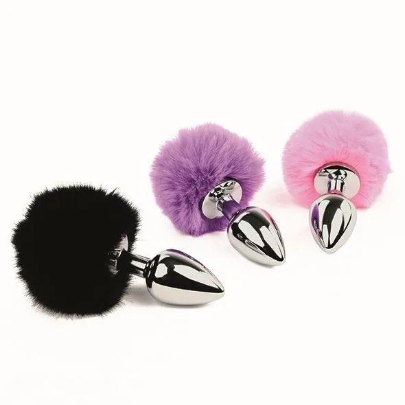 Анальна пробка FeelzToys Bunny Tails, 7х2.5 см (рожевий)