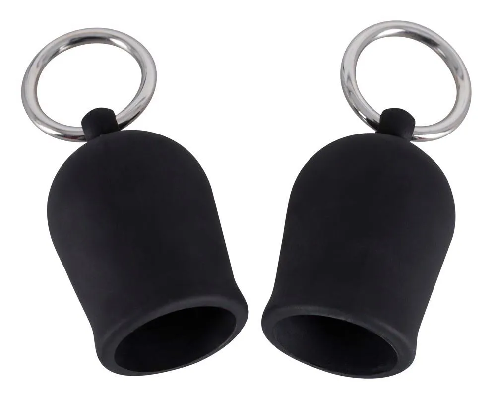 Black Velvets Nippel Sucker - Pompki do sutek, Czarny, 4 cm