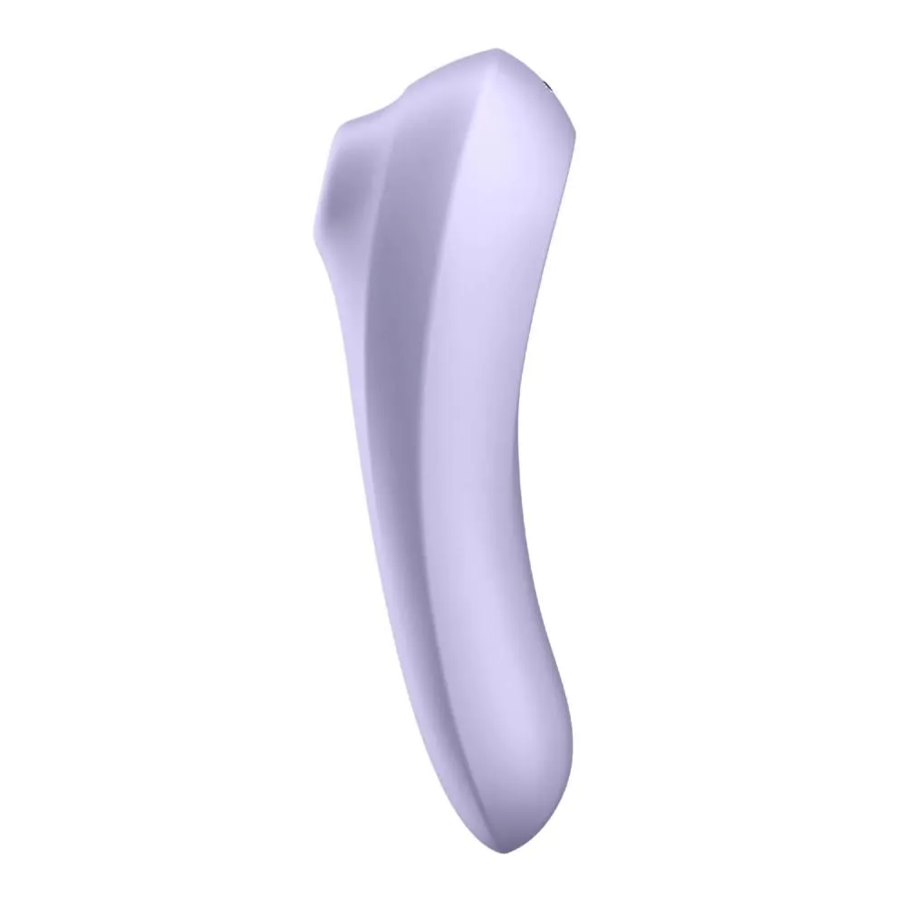 Satisfyer Dual Pleasure - Wibrator z bezdotykowym masażerem łechtaczki, Liliowy, 18 cm