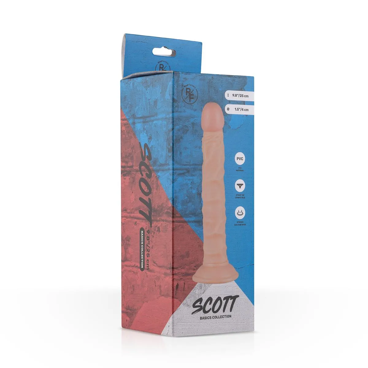 Real Fantasy Scott Realistic Dildo - Dildo, W kolorze cielistym, 25 cm