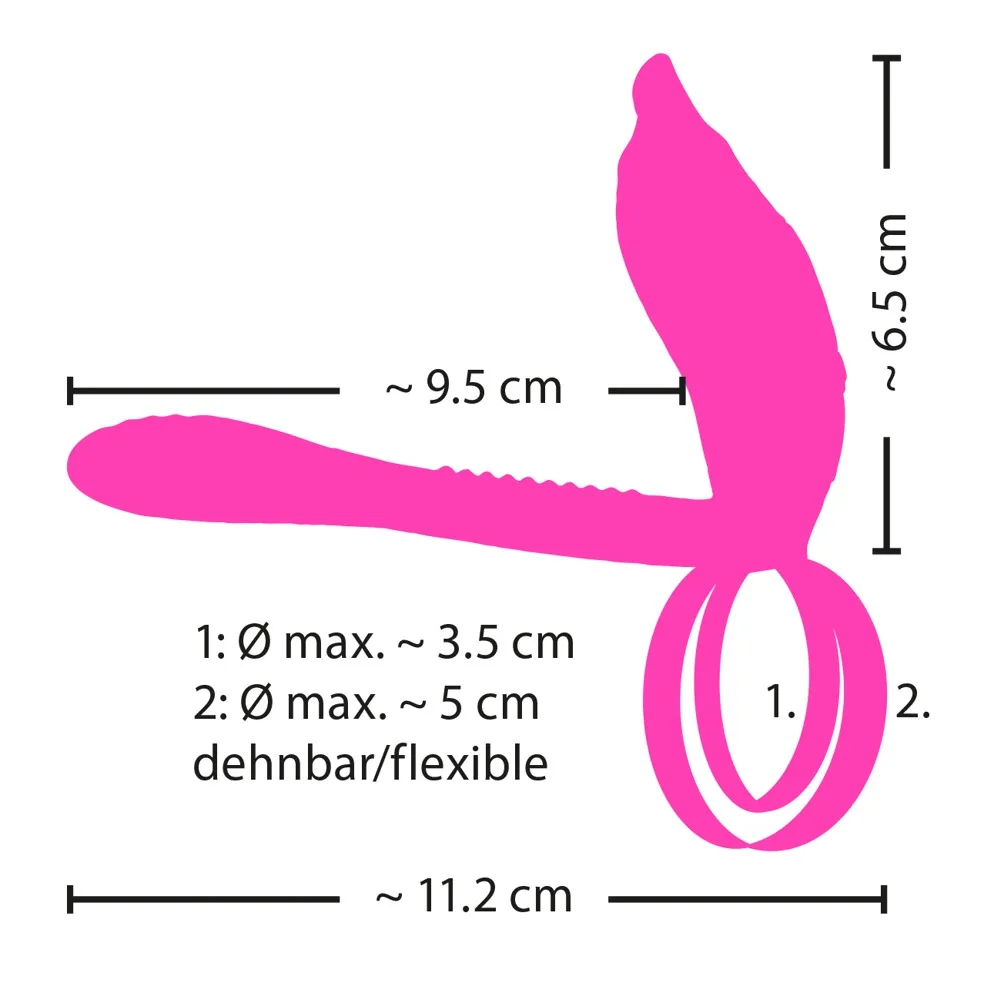 Эрекционное кольцо Couples Choice Couple's Vibrator 2, 11.2 см (фиолетовый)
